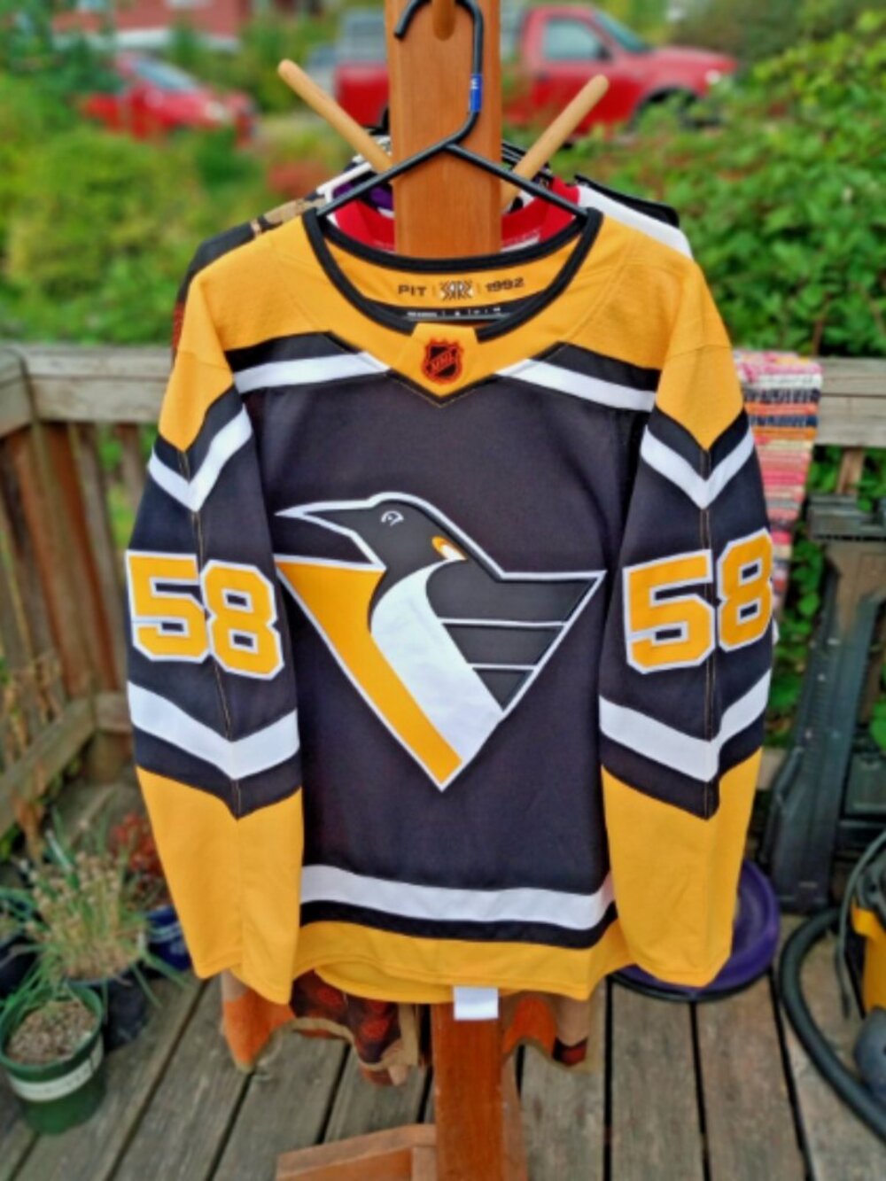 Retro Revers 2.0 adidas Kris Letang Pittsburgh Penguins NHL Hockey jersey(50)